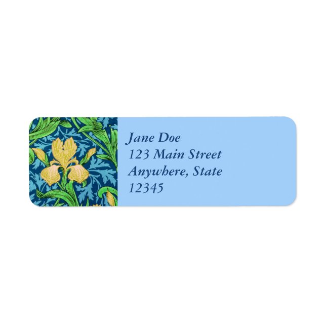 William Morris Irises, Yellow und Cobalt Blue (Vorne)