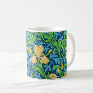 William Morris Irises, Yellow und Cobalt Blue Tasse