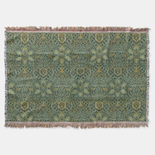 William Morris Ispahan Tealgrün Floral Art Decke