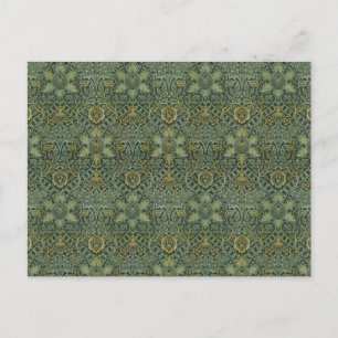 William Morris Ispahan Tealgrün Floral Art Postkarte