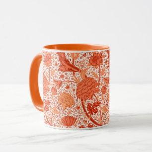 William Morris-Jacobean Blumen-, korallenrote Tasse
