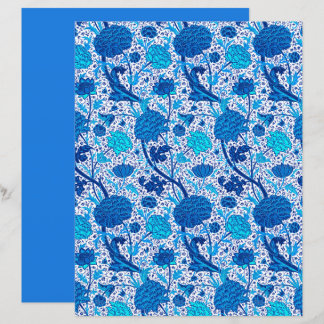 William Morris Jacobobobohne Floral, Cobalt Blue
