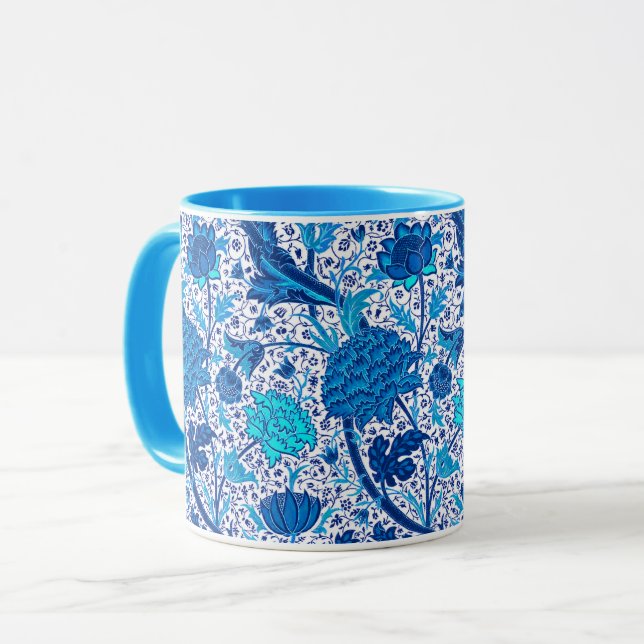 William Morris Jacobobobohne Floral, Cobalt Blue Tasse (Vorderseite Links)