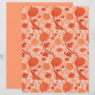 William Morris Jacobobobohne Floral, Coral Orange