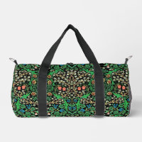 William Morris Jacobobobohne, floral, schwarzer Hi
