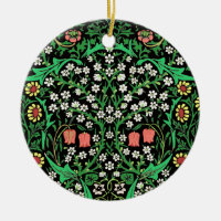 William Morris Jacobobobohne, floral, schwarzer Hi