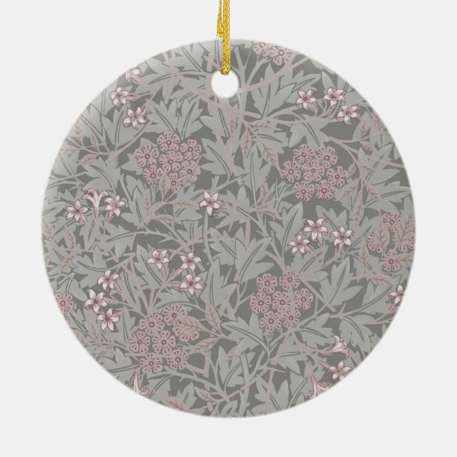 William Morris Jasmin-Blumenmuster Keramik Ornament (Hinten)
