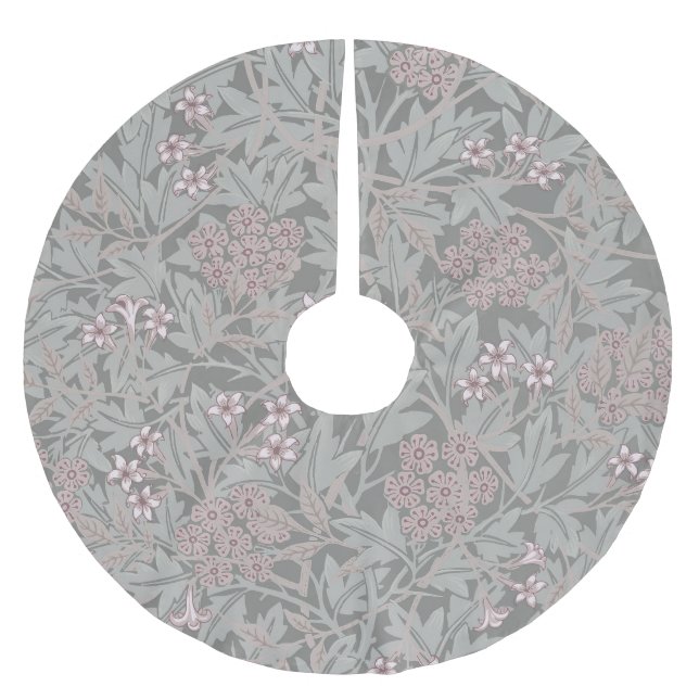 William Morris Jasmin-Blumenmuster Polyester Weihnachtsbaumdecke (Vorderseite)