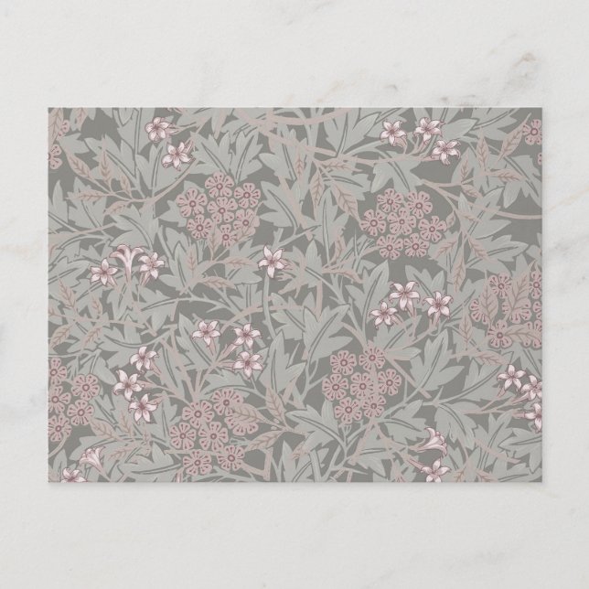William Morris Jasmin-Blumenmuster Postkarte (Vorderseite)