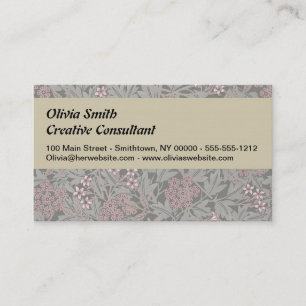 William Morris Jasmin-Blumenmuster Visitenkarte