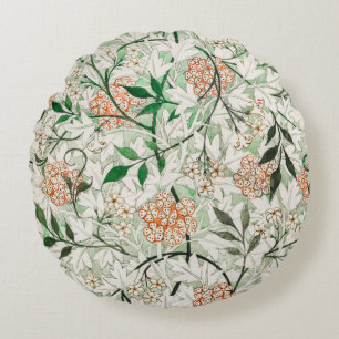 William Morris Jasmin-Garten-Blumen-Klassiker Rundes Kissen
