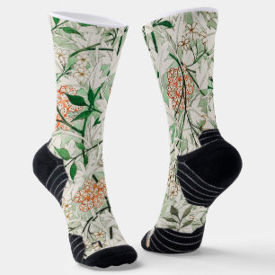 William Morris Jasmin-Garten-Blumen-Klassiker Socken