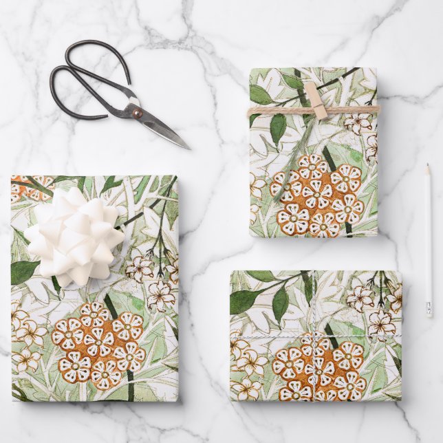 William Morris Jasminblüten-Gartengestaltung Geschenkpapier Set (Vorderseite)