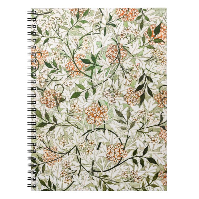 William Morris Jasmine Blossom Garden Design Notizblock (Vorderseite)