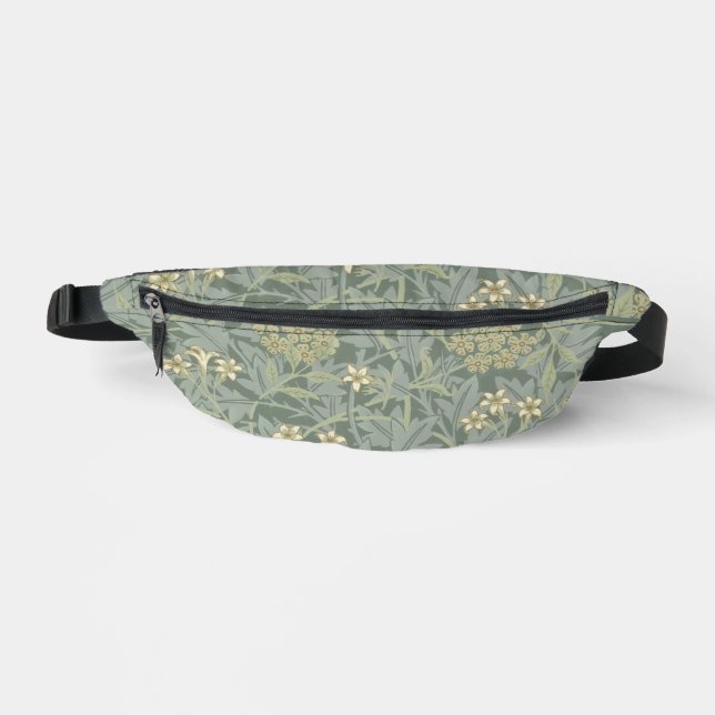William Morris Jasmine Blue Green Botanic Art Bauchtasche (Vorderseite)
