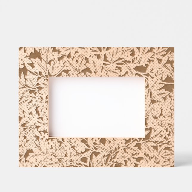 William Morris Jasmine Blue Green Botanic Art Geätzte Rahmen (Vorderseite)