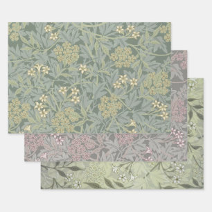 William Morris Jasmine Blue Green Botanic Art Geschenkpapier Set