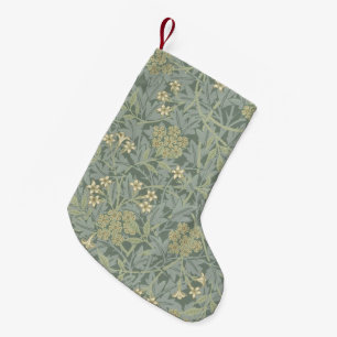 William Morris Jasmine Blue Green Botanic Art Kleiner Weihnachtsstrumpf