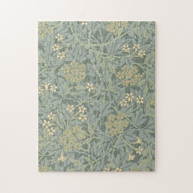 William Morris Jasmine Blue Green Botanic Art Puzzle (Vertikal)