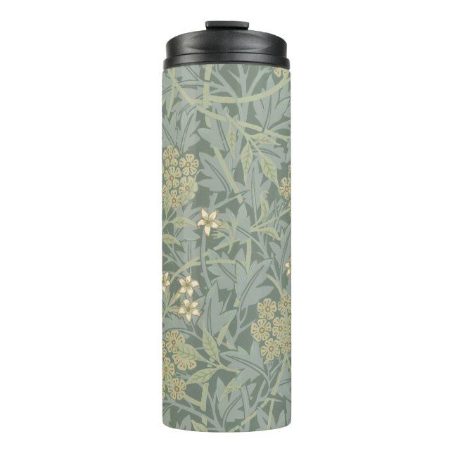 William Morris Jasmine Blue Green Botanic Art Thermosbecher (Vorderseite)