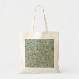William Morris Jasmine Blue Green Botanic Art Tragetasche