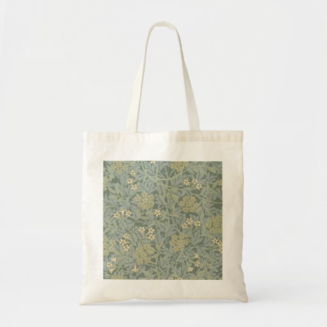 William Morris Jasmine Blue Green Botanic Art Tragetasche (Vorne)