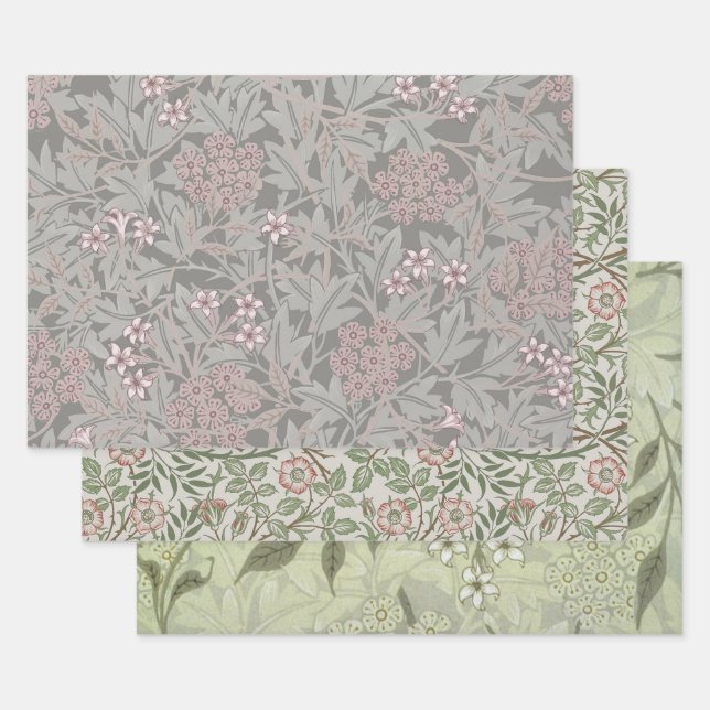 William Morris Jasmine Blume Pattern Geschenkpapier Set (Set)