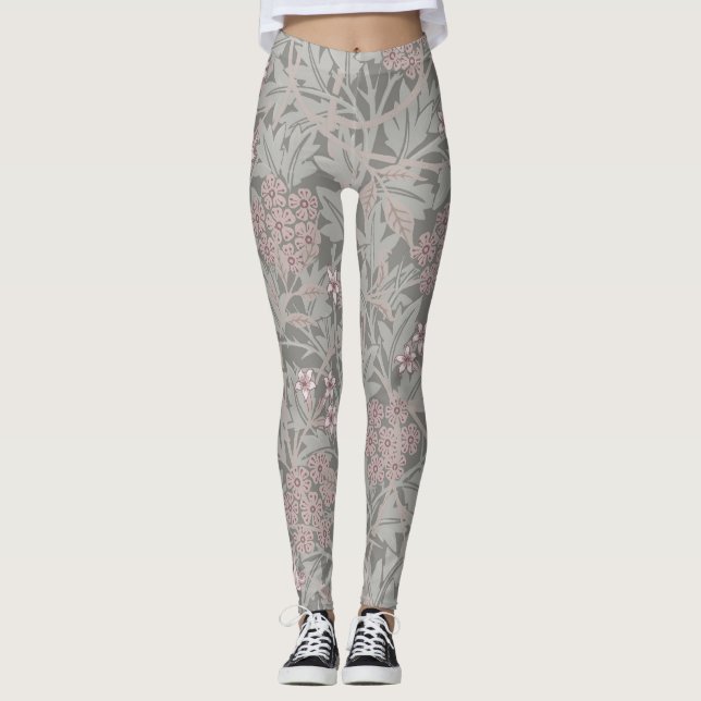 William Morris Jasmine Blume Pattern Leggings (Vorderseite)