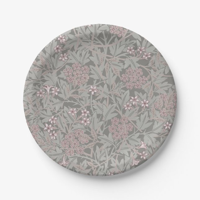 William Morris Jasmine Blume Pattern Pappteller (Vorderseite)