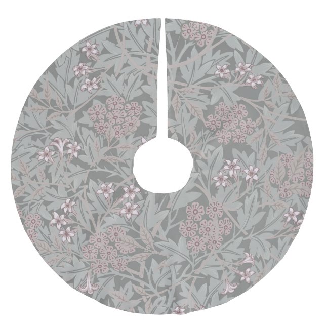 William Morris Jasmine Blume Pattern Polyester Weihnachtsbaumdecke (Vorderseite)