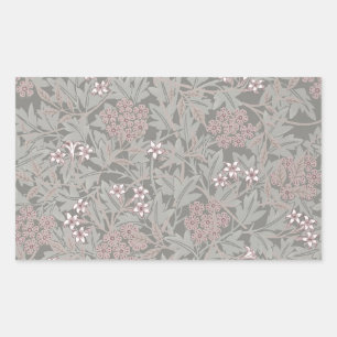 William Morris Jasmine Blume Pattern Rechteckiger Aufkleber