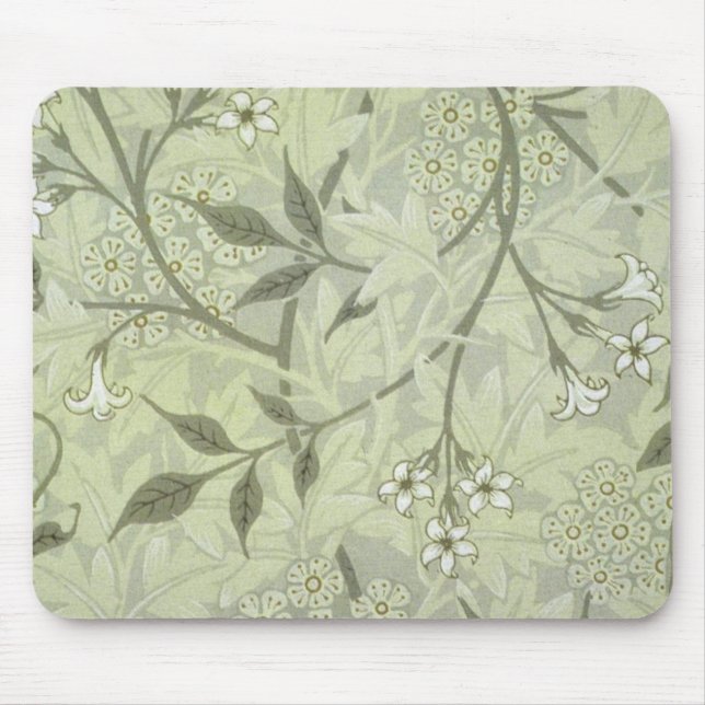 William Morris Jasmine Blume Wallpaper Art Mousepad (Vorne)