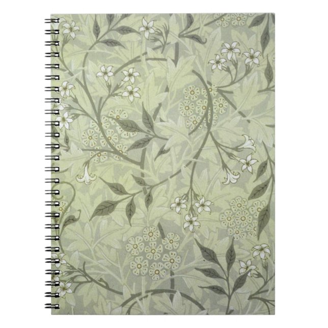 William Morris Jasmine Blume Wallpaper Art Notizblock (Vorderseite)