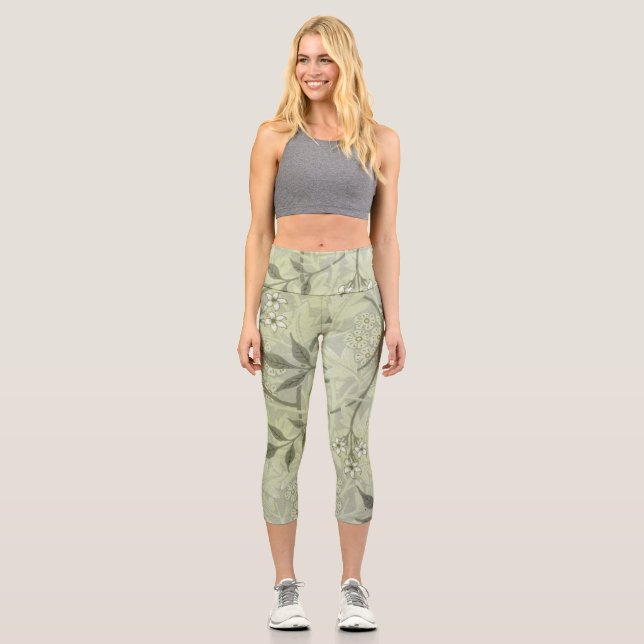 William Morris Jasmine Botanical Capri Leggings (Vorderseite)