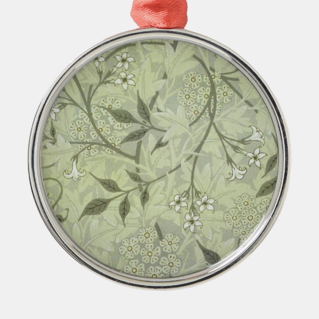 William Morris Jasmine Botanical Ornament Aus Metall (Vorne)