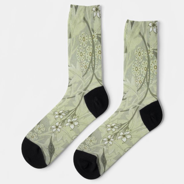 William Morris Jasmine Botanical Socken (Linkes Detail)