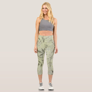 William Morris Jasmine Botanische Vintage Antik Capri Leggings