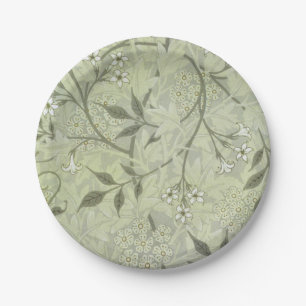 William Morris Jasmine Botanische Vintage Antik Pappteller