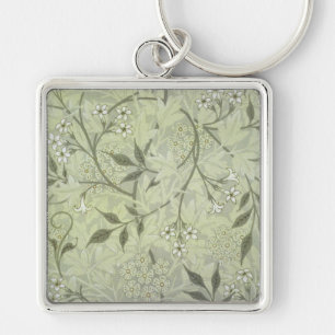 William Morris Jasmine Botanische Vintage Antik Schlüsselanhänger