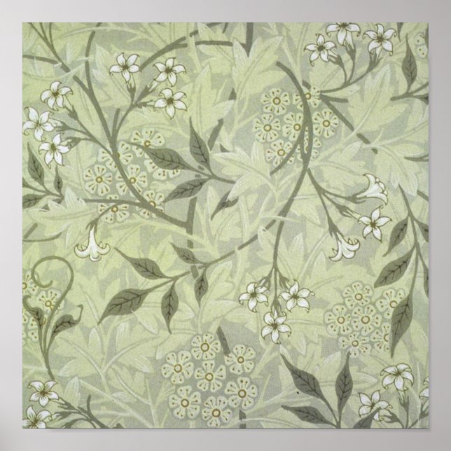 William Morris Jasmine Botanische Vintage Antiquit Poster (Vorne)