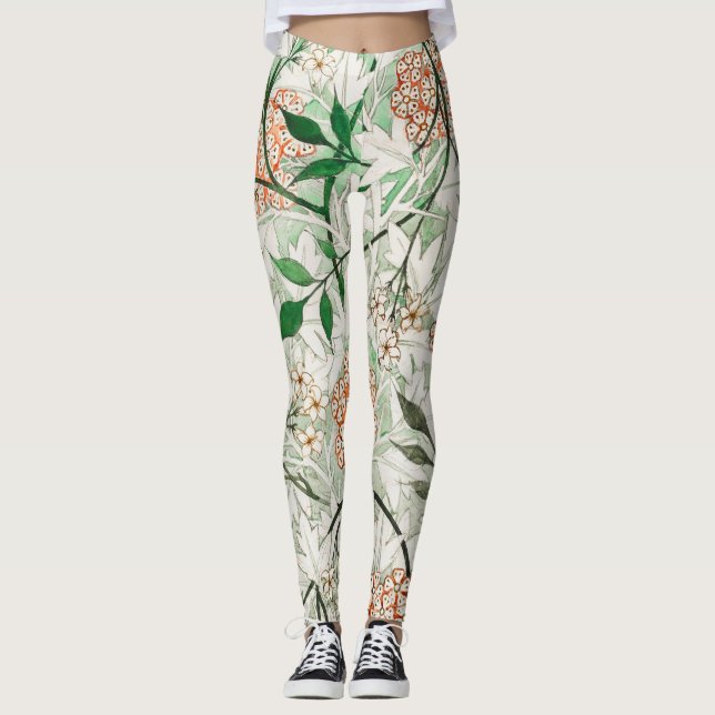 William Morris Jasmine Flower Leggings (Vorderseite)