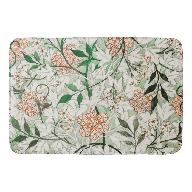 William Morris Jasmine Garden Blume Classic Badematte (Vorderseite)