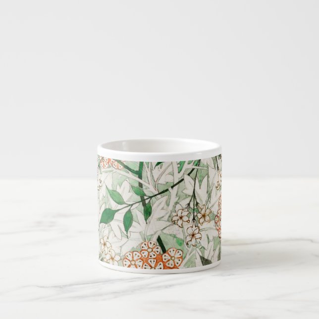 William Morris Jasmine Garden Blume Classic Espressotasse (Vorderseite)