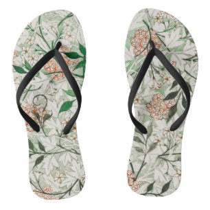 William Morris Jasmine Garden Blume Classic Flip Flops
