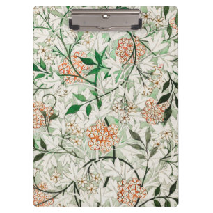 William Morris Jasmine Garden Blume Classic Klemmbrett