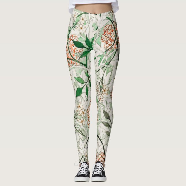 William Morris Jasmine Garden Blume Classic Leggings (Vorderseite)