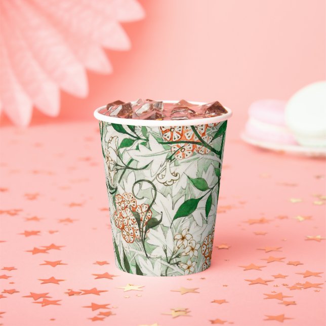 William Morris Jasmine Garden Blume Classic Pappbecher (Insitu)