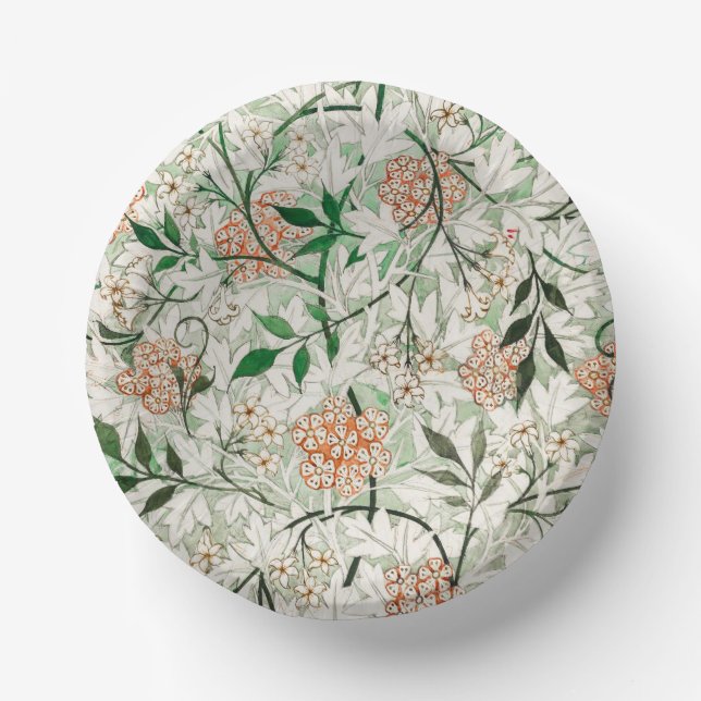 William Morris Jasmine Garden Blume Classic Pappteller (Vorderseite)