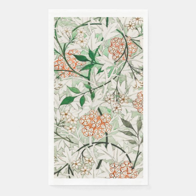William Morris Jasmine Garden Blume Classic Serviette (Vorderseite)