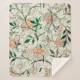 William Morris Jasmine Garden Blume Classic Sherpadecke
